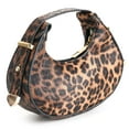 thumbnail image 2 of BadPiggies Women Hobo Bag Leopard Print Mini Crescent Handbag Vintage PU Leather Purse - Brown, 2 of 8