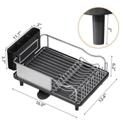 KK KINGRACK Dish Drying Rack, Large Capacity 304 Stainless Steel Dish Rack for Kitchen, Black