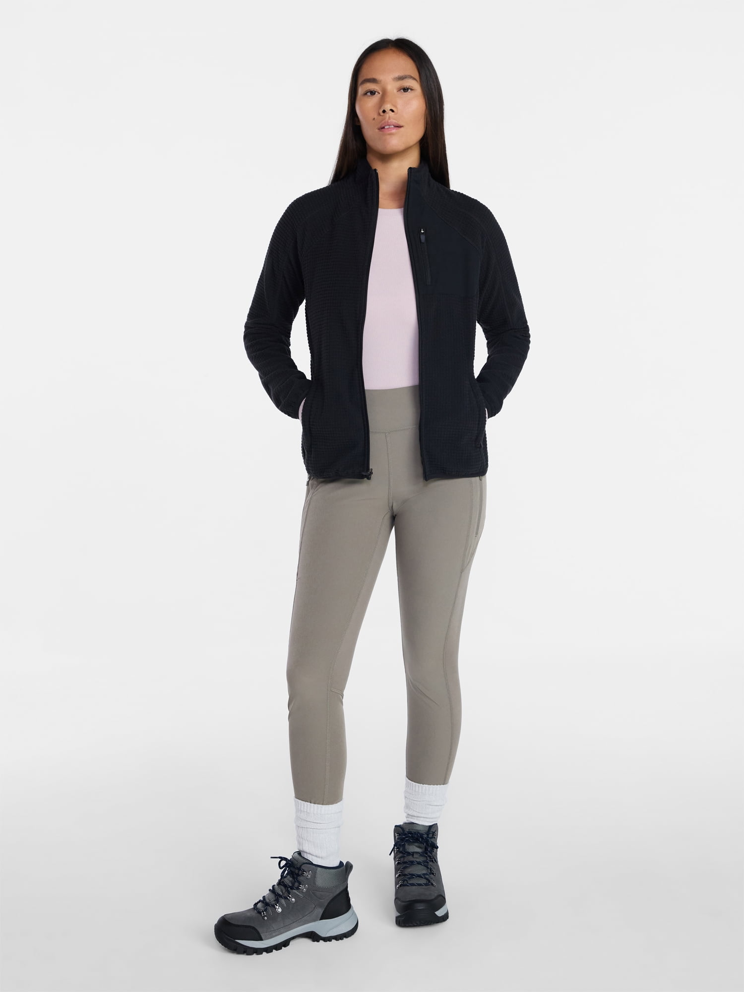 Ozark Trail Women's and Women's Plus Mock Neck Fleece Jacket, Sizes XS-2X