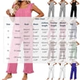 thumbnail image 3 of Elvqul Loose Fit Sleeveless Square Neck Knit Fabric Long Pants Ruffled Hem Side Pockets Pajama Set Sleepwear Loungewear Ruffled Hem Pjs Flutter Strap Pjs Ruffle Detail Pajamas, 3 of 7