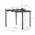 thumbnail image 5 of Kozyard Morgan 10' x 10' Gray Aluminum Pergola, 5 of 8