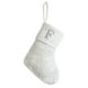 thumbnail image 2 of Media Navideña Personalizada con Letras Bordadas: Calcetín de Chimenea de Seda Blanca Brillante de 23 Cm para Decoración Navideña y Regalos., 2 of 6