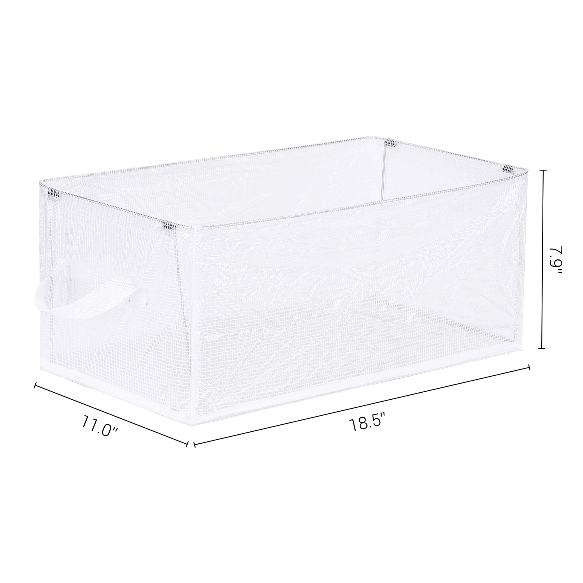 Unique Bargains Storage Bin with Handles Collapsible Storage Basket for Organizing Clothes