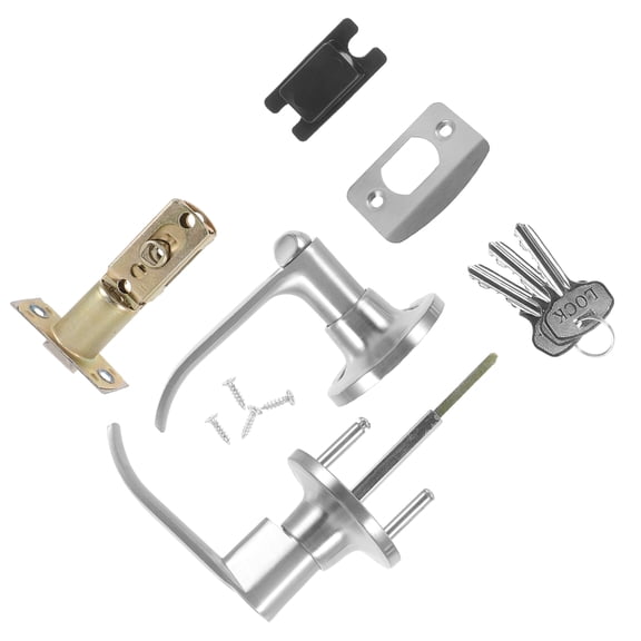 Hemobllo Durable Silver Ball Door Lock for Interior Privacy and Security