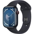 thumbnail image 5 of Restored Apple Watch Series 9 45mm GPS + Cellular - Unlocked - Midnight Aluminum Case with Midnight Sport Band - M/L (Refurbished), 5 of 5