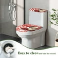 thumbnail image 4 of ZIATUBLE Christmas Santa Claus Toilet Lid Cover Elongated Toilet Seat and Tank Lid Cover Set of 2 Toilet Tank Lid Covers Stylish Toilet Lid Cover Set Indoor Xmas Decor, 4 of 7