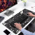 thumbnail image 2 of Long Mouse Pads for Desk,Black Halloween Letter Bat Pattern Desk Mats on Top Of Desks, Desk Mouse Pad Extra Large with 3mm Non-Slip Base and Stitched Edge for Gaming,Office,Work,Home 31.5"x15.7", 2 of 6
