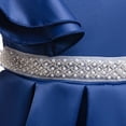 thumbnail image 6 of 6Y Little Girls Dress Little Girls Princess Dress Solid Color Party Dress 7Y Girls Sleeveless Ruffle Pleated Dress Blue, 6 of 7