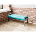 thumbnail image 5 of Pemberly Row Banc de Réception d'Attente à 2 Places avec Cadre en Bois, Turquoise, 5 of 5