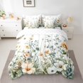 thumbnail image 2 of jejeloiu Rustic Plant Flowers 7-Piece Twin Bedding Sets,White Green Bedding Comforter Set For Girls Kids Reversible, 2 of 8