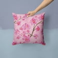 thumbnail image 2 of Carolines Treasures BB7505PW1414 Watercolor Pink Flowers Fabric Decorative Pillow  14Hx14W multicolor, 2 of 4