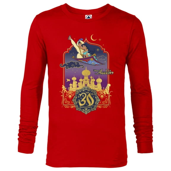 Disney Aladdin Jasmine Magic Carpet Ride 30th Anniversary - Long Sleeve T-Shirt for Men - Customized-New Red