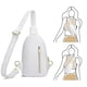 thumbnail image 5 of Bolso bandolera INICAT de piel, bolso de pecho, blanco, 5 of 7