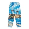 thumbnail image 5 of Haiem Greek Island Windmills Painting Women's Pajama Pants Ultra Lightweight Pjs Bottoms Sleepwear Bottom Pants With Pocket Drawstring-Small, 5 of 7