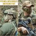 thumbnail image 4 of 6" Foldable Half Face Airsoft Mesh Mask with Ear Protection, Military Tactical Lower Face Protective Mask khlai, 4 of 5