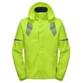thumbnail image 5 of Little Donkey Andy Men's Waterproof Golf Rain Jacket Reflective Cycling Running Windbreaker-Removable Hood, Packable Yellow S, 5 of 7