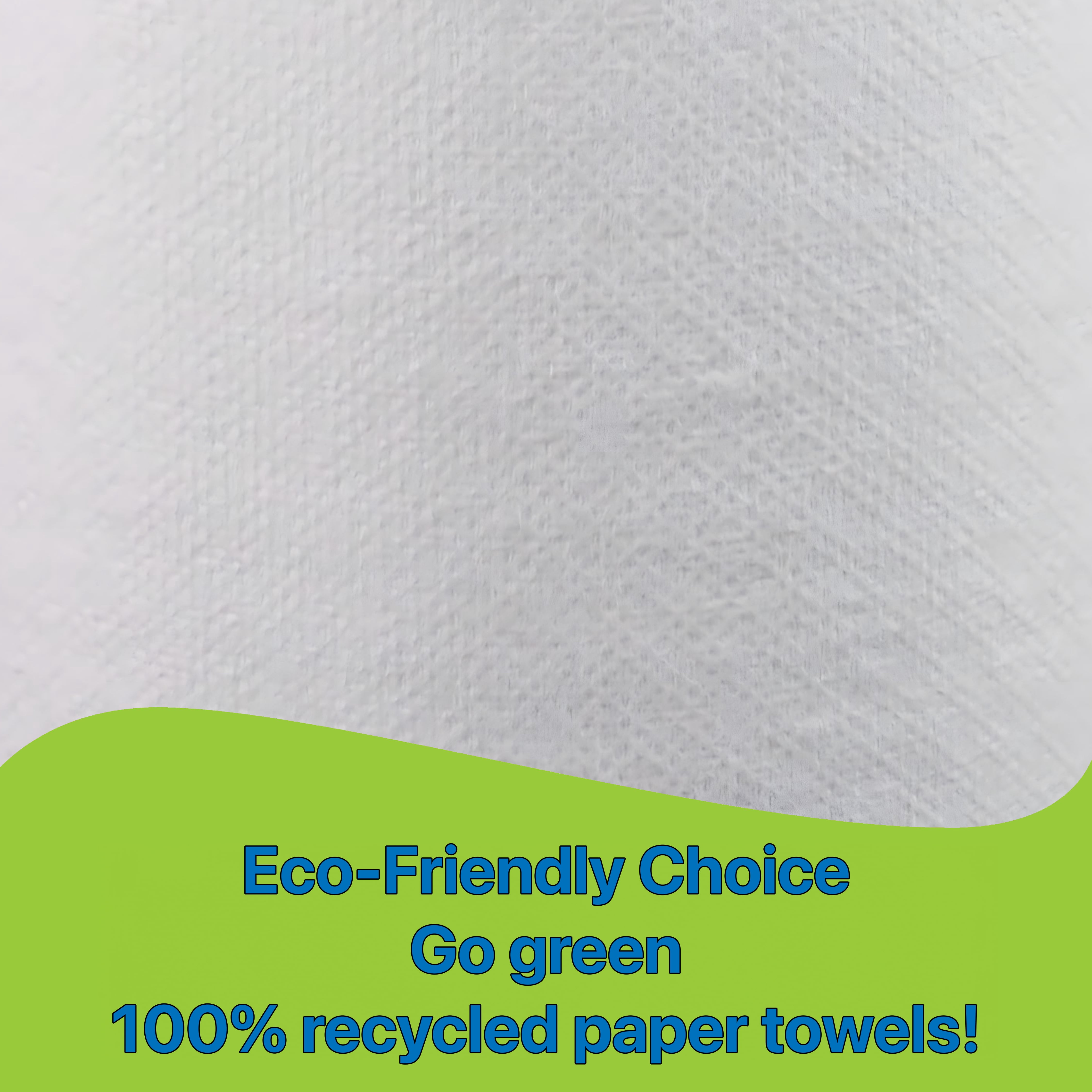 Pokanic Eco-Friendly Hand Towels, 6 Rolls, White, 8 Inch x 350 Ft, 1-Ply, Sustainable, 100% Recycled Fiber