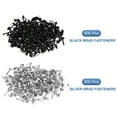 thumbnail image 3 of 1000 PCS Mini Brads, 4.5 x 8 mm Brass Paper Fasteners for Crafts, Silver/Black, 3 of 7