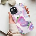 thumbnail image 5 of Iridescent Strawberry Shiny Glitter Phone Case for Women with Hard Shell Shockproof Design – Perfect Valentine’s Day Gift, Compatible with iPhone 11/12/13/14/15/16 (Pro Max/Plus), 5 of 9