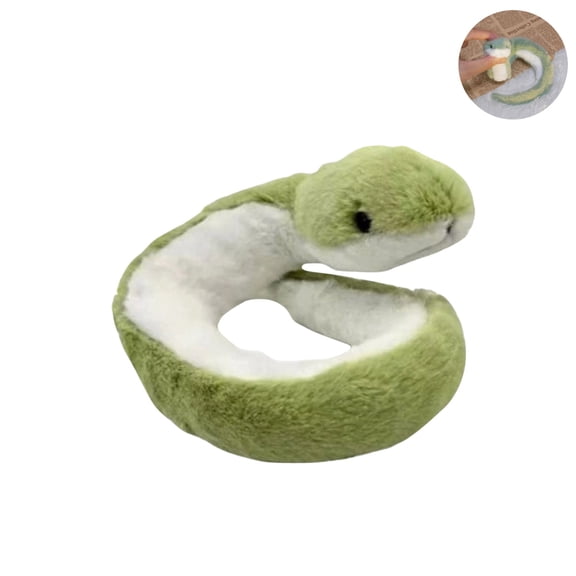 40cm Cute Bendable Snake Plush Toy, Soft Stuffed Coil Snake Doll, Twistable Fluffy Snake Stuffed Animal Gift for Kids Home Decor