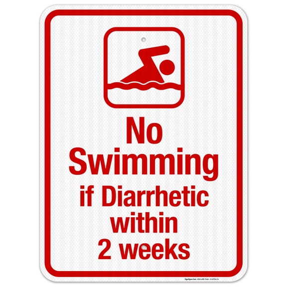 No Swimming Sign, Pool Sign, (SI-6704)