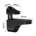 thumbnail image 2 of Modern Polished Chrome Glass Shelf Support Bracket Adjustable And Strong,Black, 2 of 5