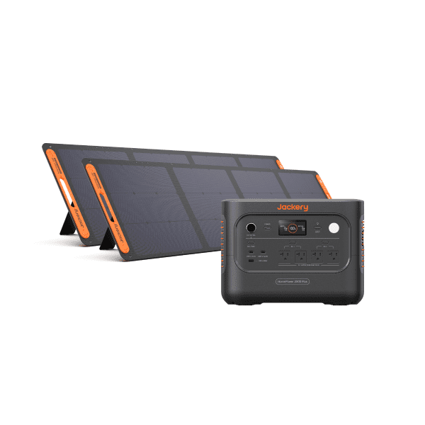 Jackery Solar Generator HP 2000AC Plus V2 Kit with 2x200W Solar Panels, 2038Wh LiFePO4 Battery, 2200W Output for Home Backup & RV