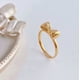 thumbnail image 1 of Exquisito anillo de acero de titanio con lazo, anillo de dedo con sensación de comida de alta gama y lujo ligero para mujer, 1 of 6
