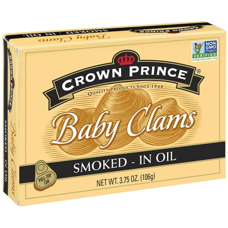- (3 Pack) Crown Prince Smoked Baby Clams In Oil, 3.75 oz
