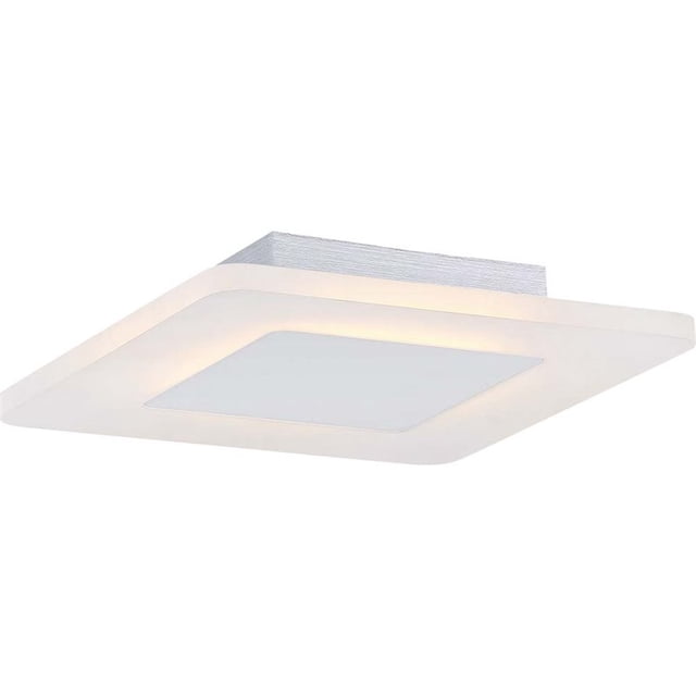 Quoizel Platinum Aglow Small Square LED Flush Mount in White Lustre