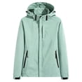 thumbnail image 6 of WRKEKC Windbreaker Jackets for Women Waterproof Windproof Hooded Long Sleeve Zip Up Detachable Hood Outdoor Coat with Pockets, 6 of 9