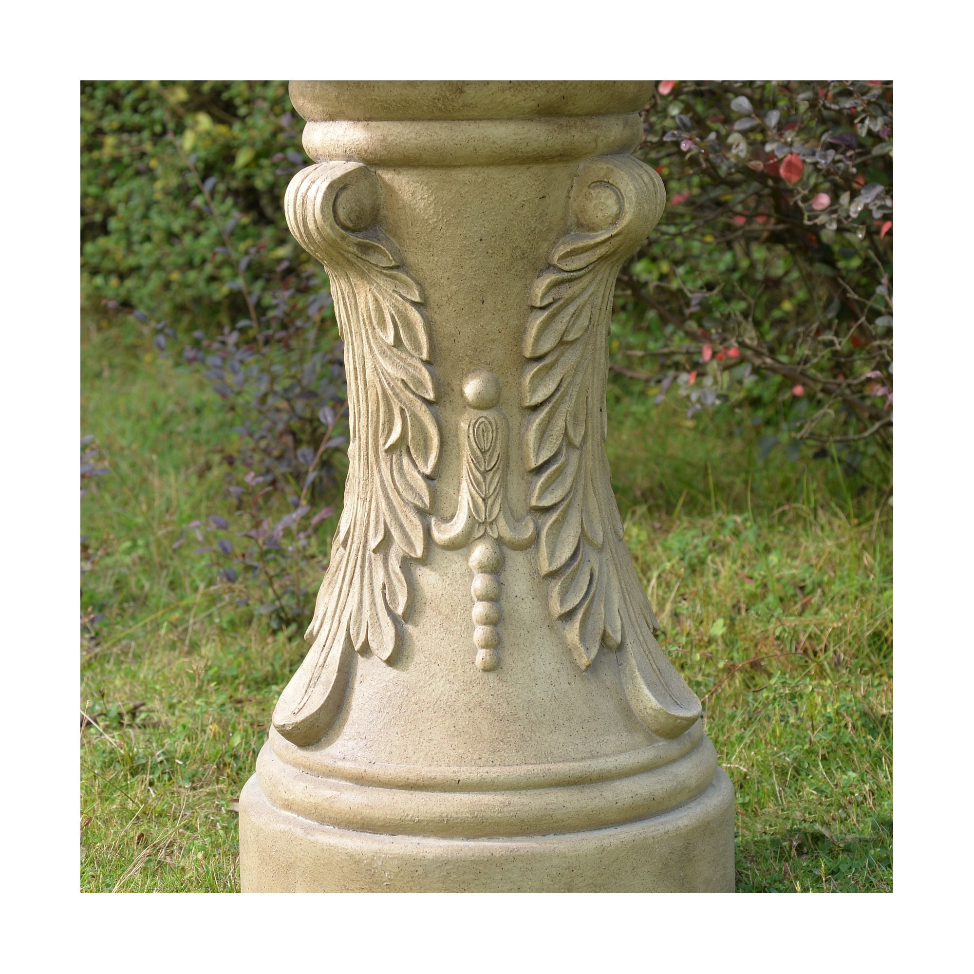 Ibiza 62" High Large Italian Outdoor Decor Sand Stone Floor Fountain with Light LED 3-Tier Outside Garden Patio