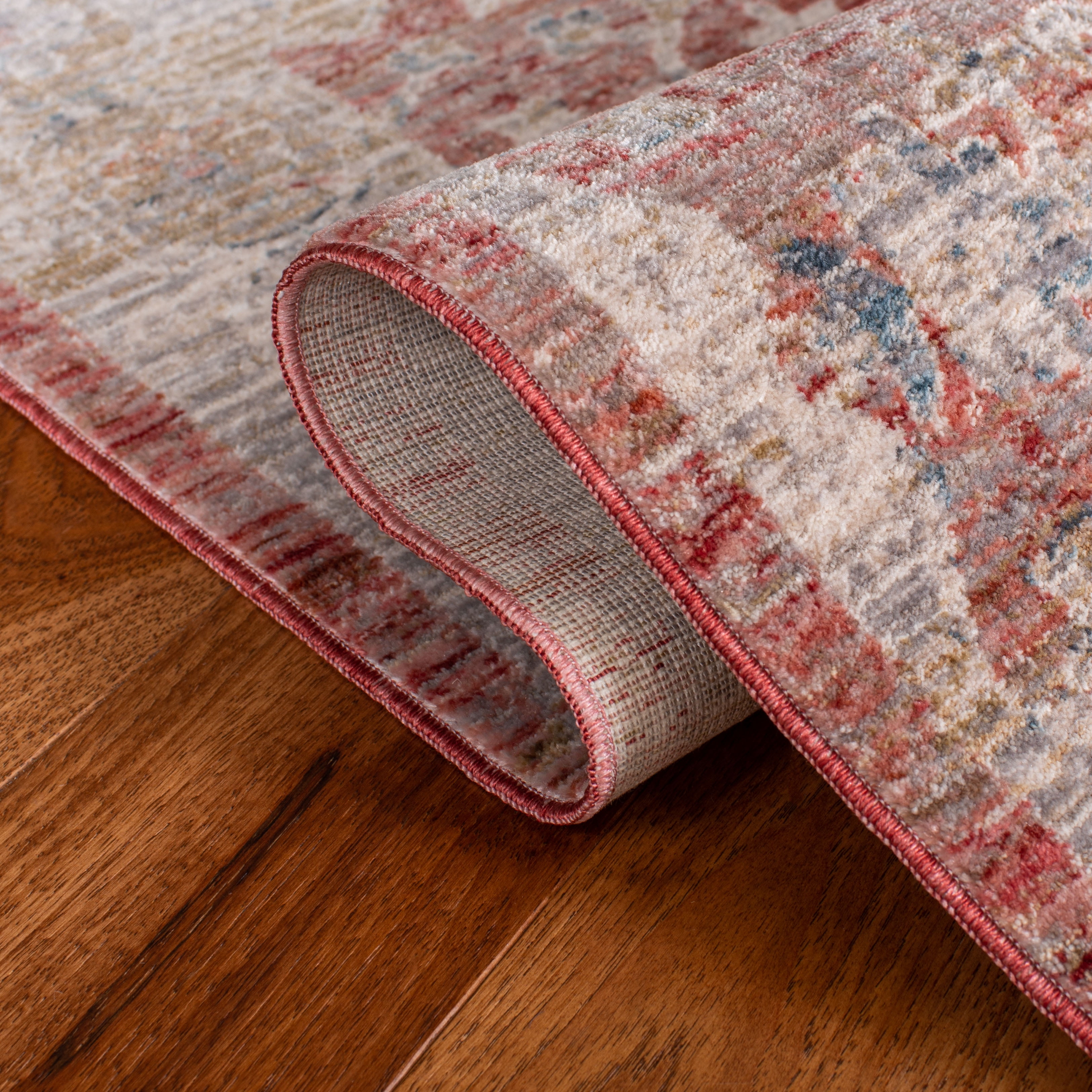 Safavieh Kenitra Jermaine Oriental Polyester Runner Rug, Pink/Gray, 2'2" x 8'