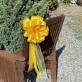 thumbnail image 3 of Large Yellow Wedding Pull Bows with Long Tulle Tails - 9" Wide, Set of 6, Easter, Summer Decor, School Dance, Birthday, Support Our Troops Ribbon, Fundraiser, 3 of 4
