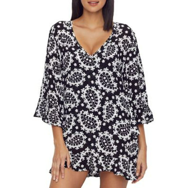 Anne Cole - Anne Cole Signature Womens Riviera Paisley Flounce Cover-Up ...