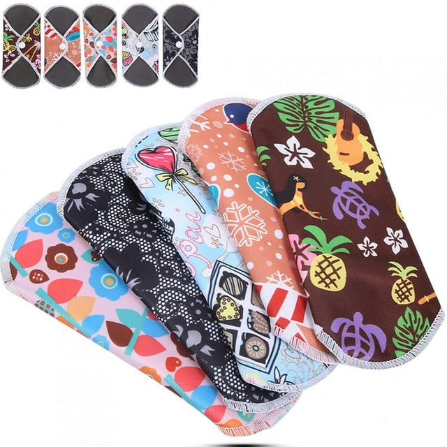 Almohadillas Menstruales Reutilizables YLSHRF Microfibra Absorbente Alta Confiabilidad 16.5 x 16.5cm