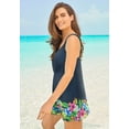 thumbnail image 3 of Swim 365 Women's Plus Size Smocked Swim Dress Set, 3 of 6