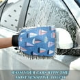 thumbnail image 6 of Microfiber Car Wash Gloves With Chenille & Polyester Terry Scratch-Free Cleaning Elastic Cuffs Seamless Pattern with Sailboats, 6 of 8