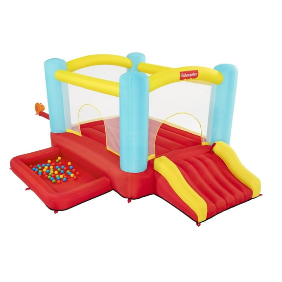 Fisher-Price Bounce House with Ball Pit and Slide, Bouncemania, Indoor/Outdoor, Ages 3 