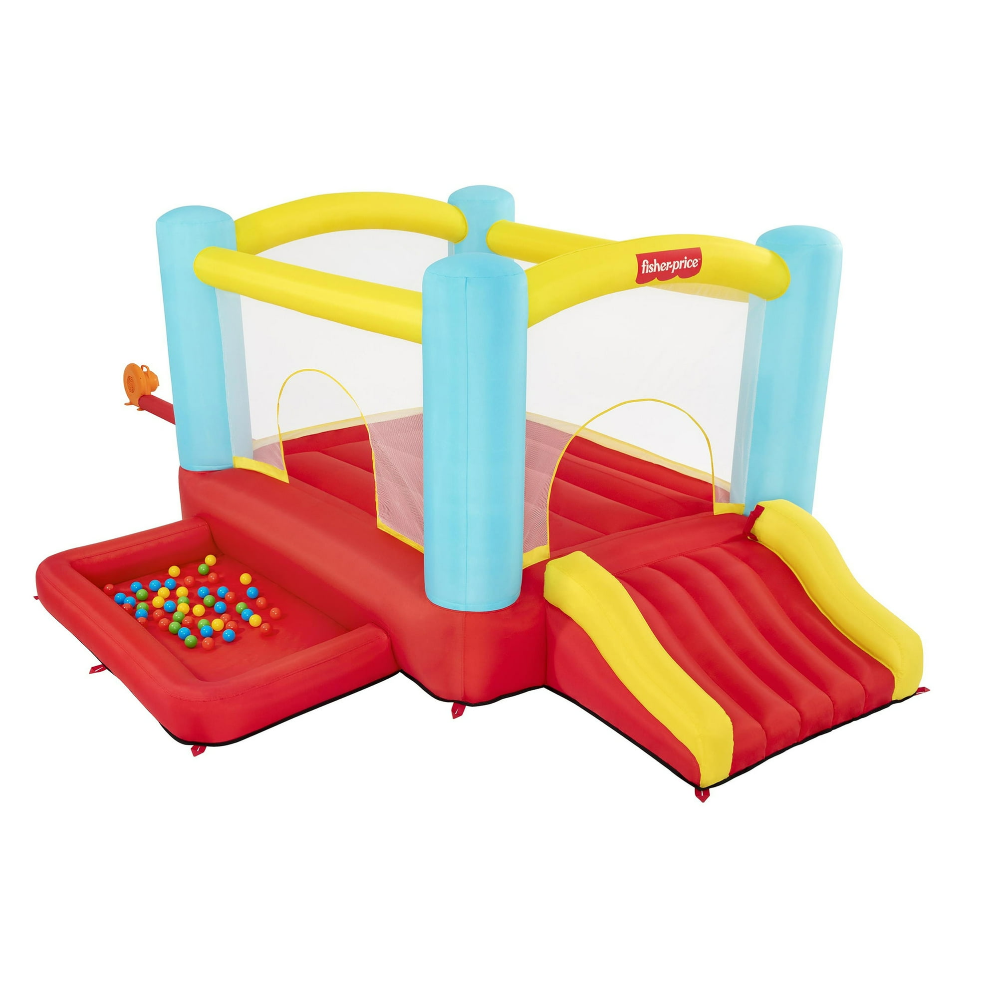 Fisher-Price Bounce House with Ball Pit and Slide, Bouncemania, Indoor/Outdoor, Ages 3+