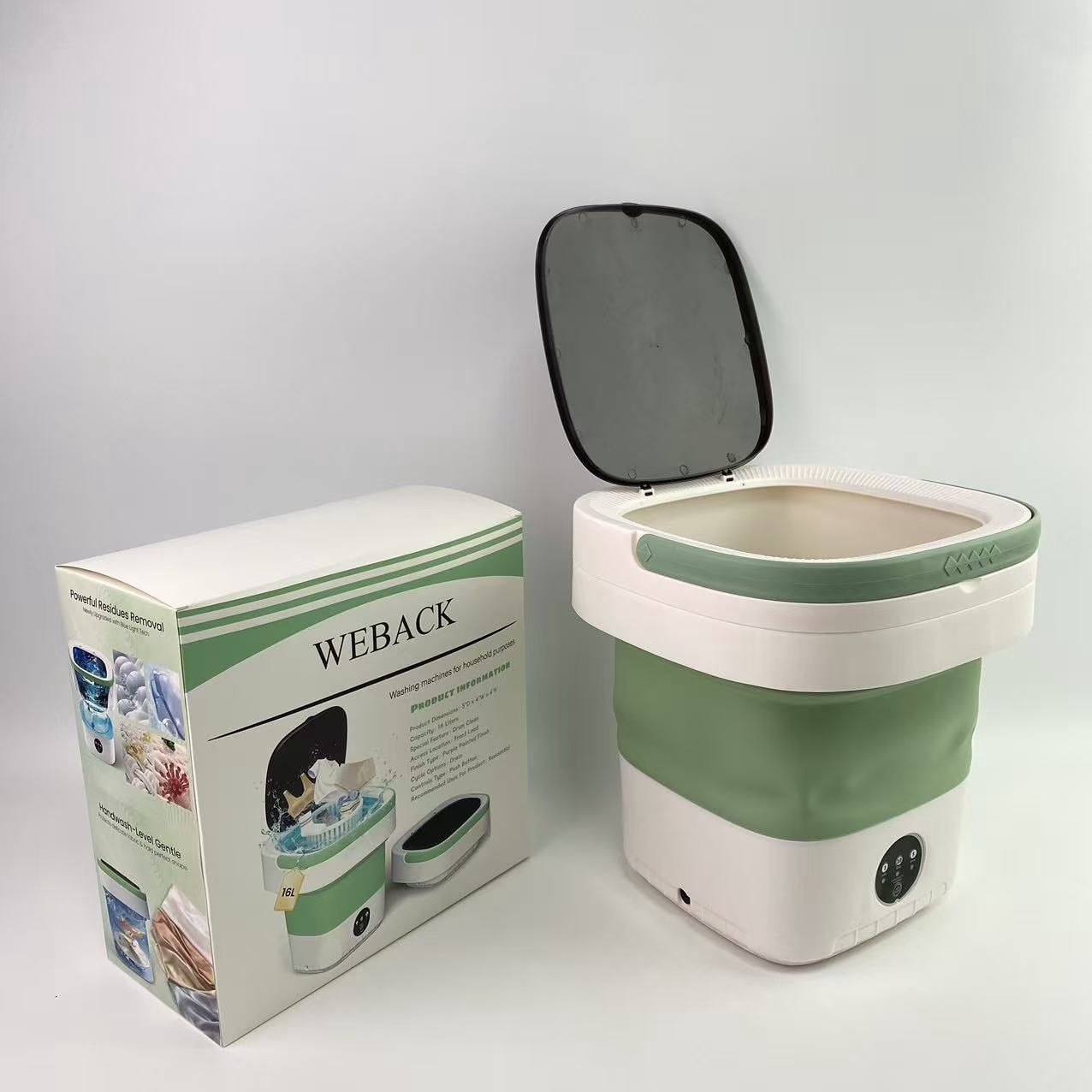 WEBACK Washing machines for household purposes,Portable Washing Machine, 16L Upgraded with Spin Basket Laundry Machine - Green