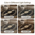 thumbnail image 7 of ODIKA 5'x7' Washable Area Rug Record Vinyl Weathered Music Disc Retro Sepia Tones Nostalgic for Guest Room, Lounge, Apartment, Non-Slip Low Profile, Stain Resistant, 7 of 7