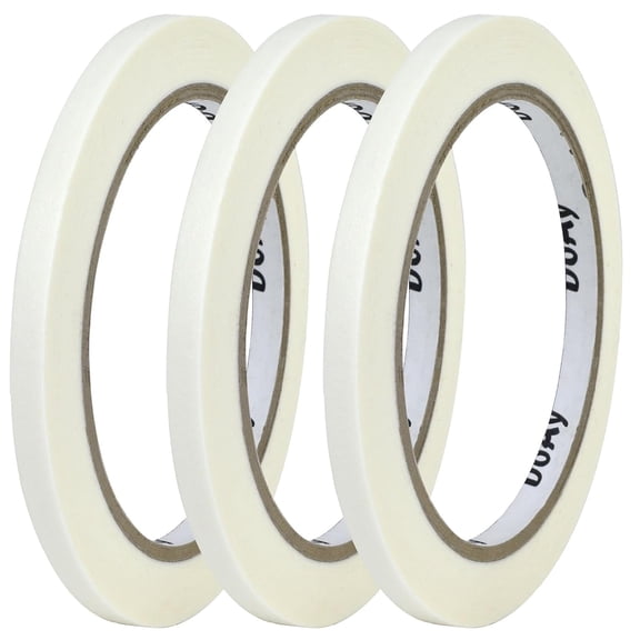 DOAY 3 Pack White Masking Tape - Painters Tape 0.25 Inch Wide - Multi-Surface, Water Resistant, Indoor & Outdoor Use - 270FT Total - Artist Tape for Paint, Wall, Car, DIY (#4010)