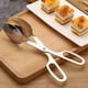 thumbnail image 1 of Tenazas para bistec de tijera de acero inoxidable | Clip de comida y pinza para servir para pan, ensalada, barbacoa, pasteles | Herramienta de cocina multiusos | 1 Pieza | 21x4x4cm | Mango blanco, 1 of 6