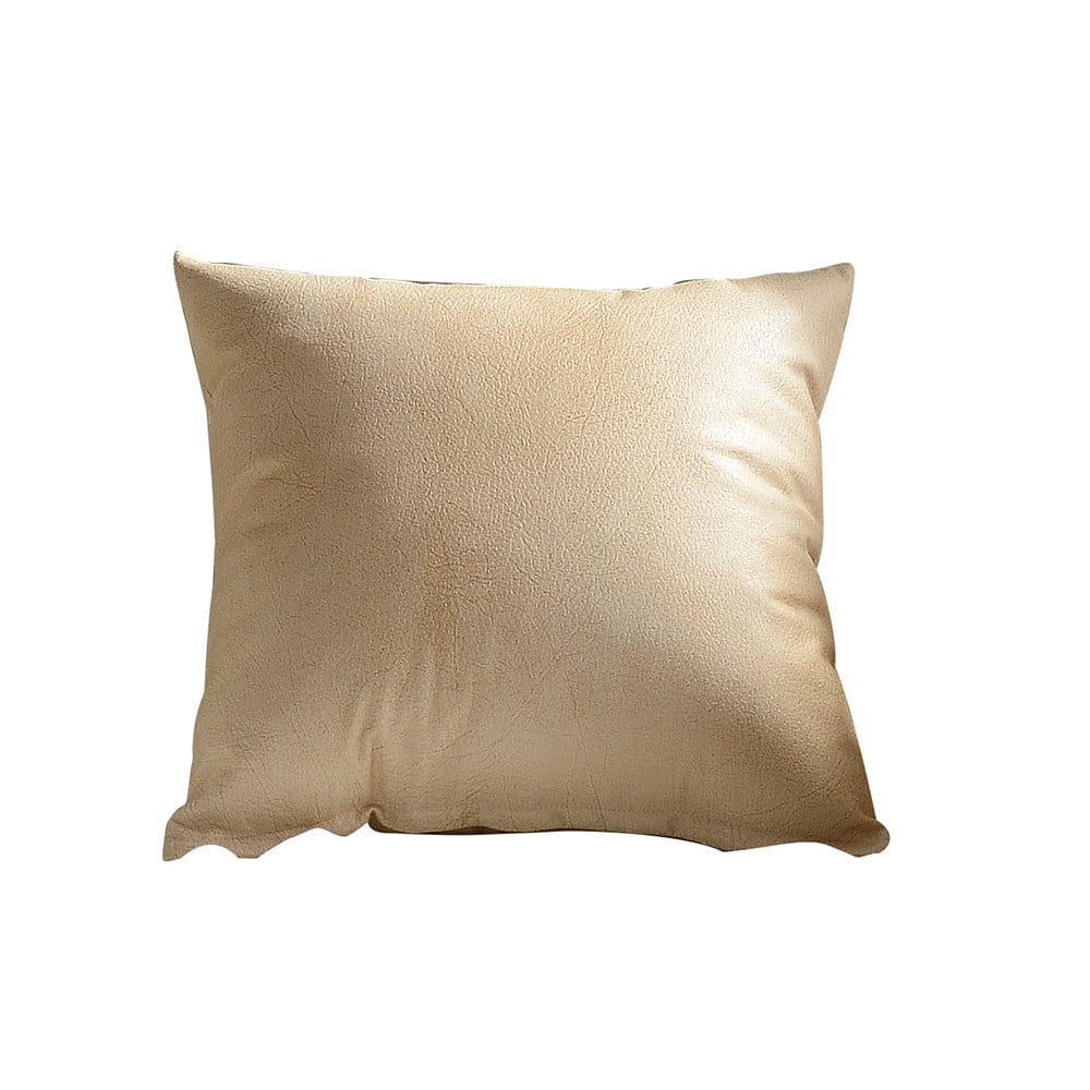 Imitation Leather Sofa Waist Throw Cushion Cover Home 