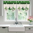 thumbnail image 4 of Green St. Patrick's Day Balloon Curtains for Living Room/French Door, Gnomes Watercolor Leaves Rustic Tie Up Curtains 63 Inch Length Energy Saving Kitchen Curtains Shades for Windows 42"x63", 4 of 8