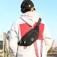 thumbnail image 3 of Riñonera para hombre y mujer, estilo coreano, multiusos, de un solo hombro, oblicua, de tela Oxford repelente al agua, para deportes al aire libre, para teléfono móvil, 3 of 4
