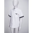 thumbnail image 4 of TSSOE Boys Polka Dots Print Sleeves Button Down Shirts Student Boys School Uniform Oxford Dress Shirt White 140, 4 of 7
