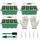 thumbnail image 4 of Bandeja de invernadero Kit de bandeja de siembra de plantación de plástico Drenaje de jardín Flor de vivero Maceta Arrancador de siembra AweSitey  HA004027-00, 4 of 6