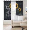 thumbnail image 2 of Sunflowers Blackout Curtains for Bedroom Living Room Darkening Curtains 54 Inch Long Classic Bee You Are My Sunshine Black Short Curtain for Small Window Treatment Insulated Grommet Drapes 42"x54"x2, 2 of 9